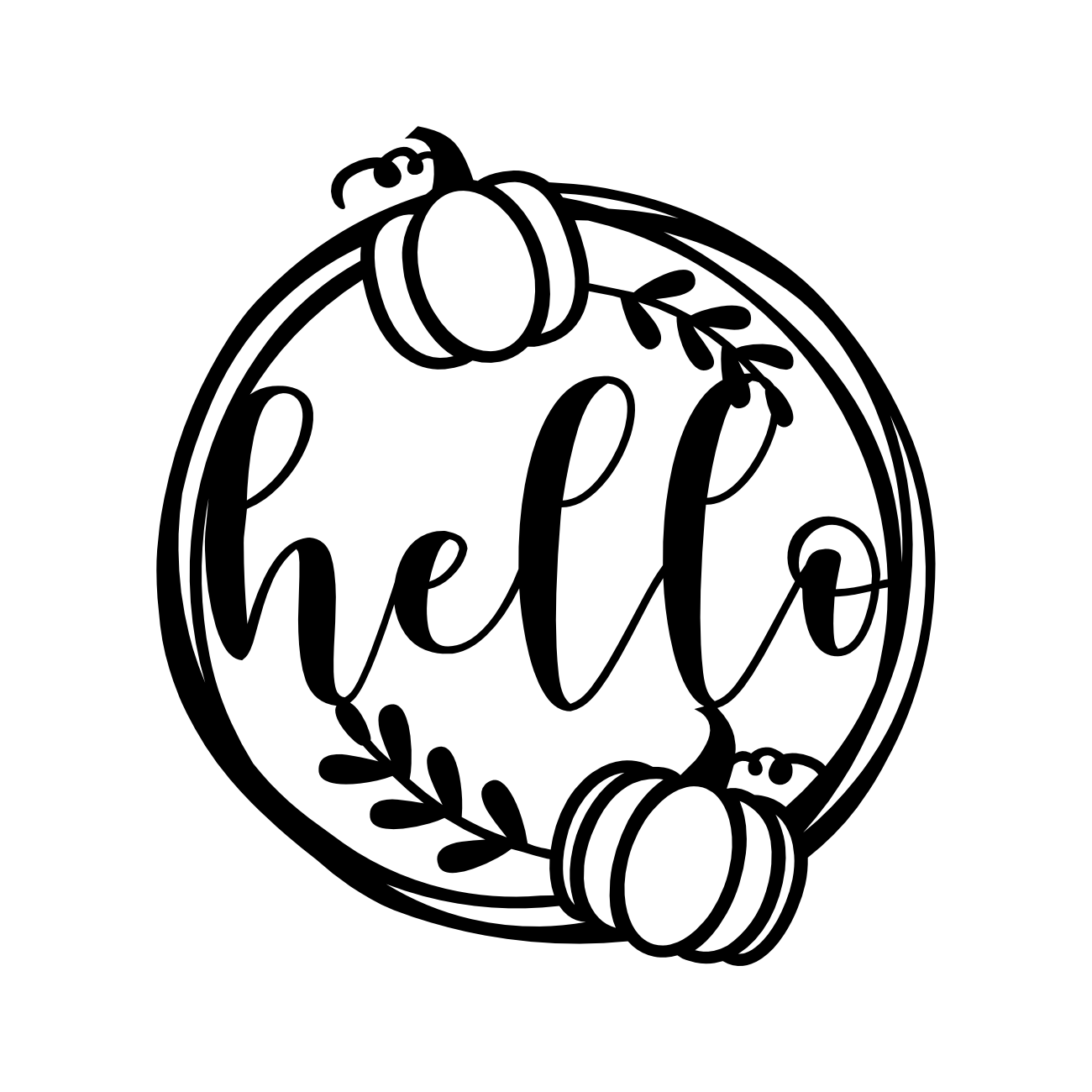 Hello Pumpkin Wreath