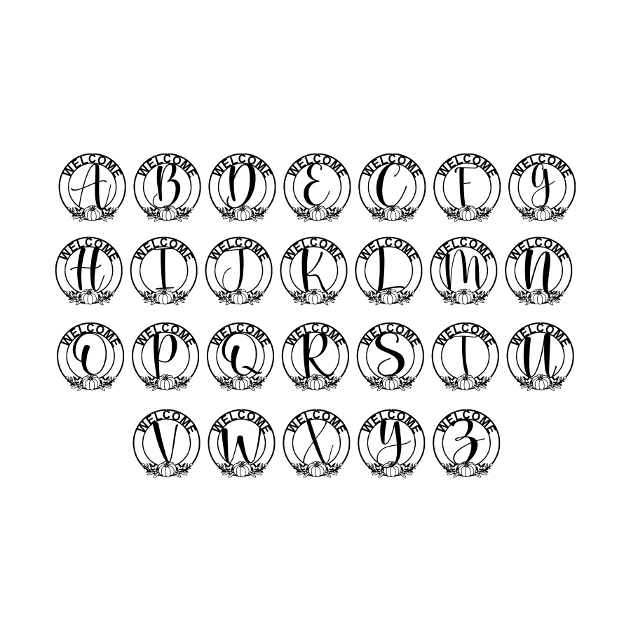 Welcome-Pumpkin Monogram